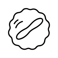 pastry dough icon, pastry dough line art - simple line art of pastry dough, perfect for pastry dough logos and icons and themed design 