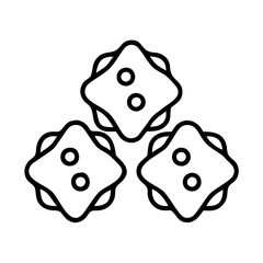 scones icon, scones line art - simple line art of scones, perfect for scones logos and icons and themed design 