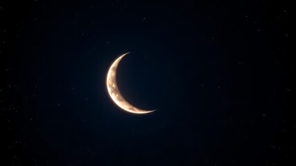 Fototapeta premium Starry Night Crescent Moon - Stunning Night Sky