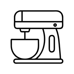 stand mixer icon, stand mixer line art - simple line art of stand mixer, perfect for stand mixer logos and icons and themed design 