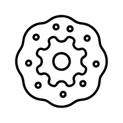 sugar cookie icon, sugar cookie line art - simple line art of sugar cookie, perfect for sugar cookie logos and icons and themed design 