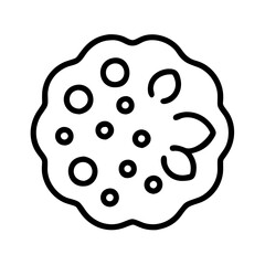 sugar cookie icon, sugar cookie line art - simple line art of sugar cookie, perfect for sugar cookie logos and icons and themed design 
