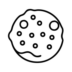 sugar cookie icon, sugar cookie line art - simple line art of sugar cookie, perfect for sugar cookie logos and icons and themed design 