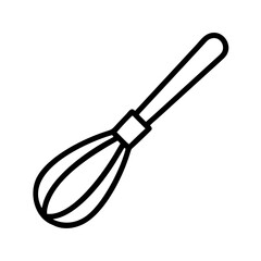 whisk icon, whisk line art - simple line art of whisk, perfect for whisk logos and icons and themed design 