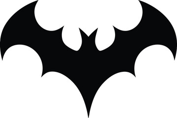bat silhouette vector illustration black and white