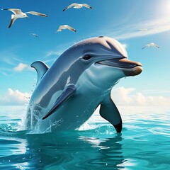 Fototapeta premium Why Are Dolphins Known for Their Playful Nature?