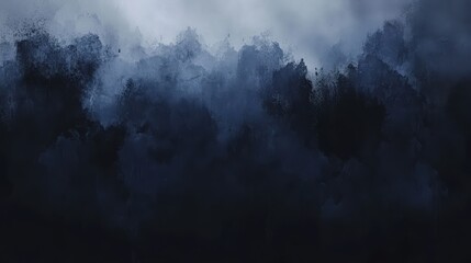 Obraz premium Abstract dark blue watercolor painting with a cloudy texture and gradient effects