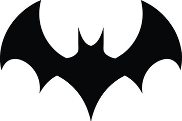 bat silhouette vector illustration black and white