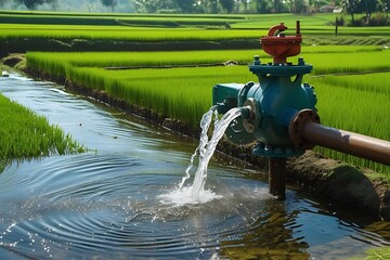 Water washed out of the aqueducts in the wheat fields where river water cannot reach, water for agriculture and irrigation. 
