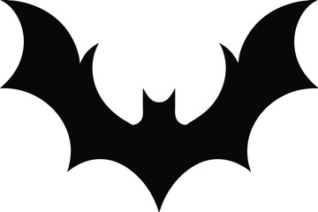 bat silhouette vector illustration black and white