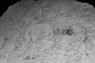 landscape in the mountains in black and white film negative