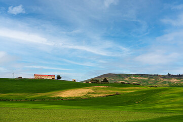 val d'agri, basilicata: spring countryside landscape