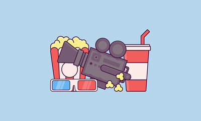 Film movie cinema theater poster vector 