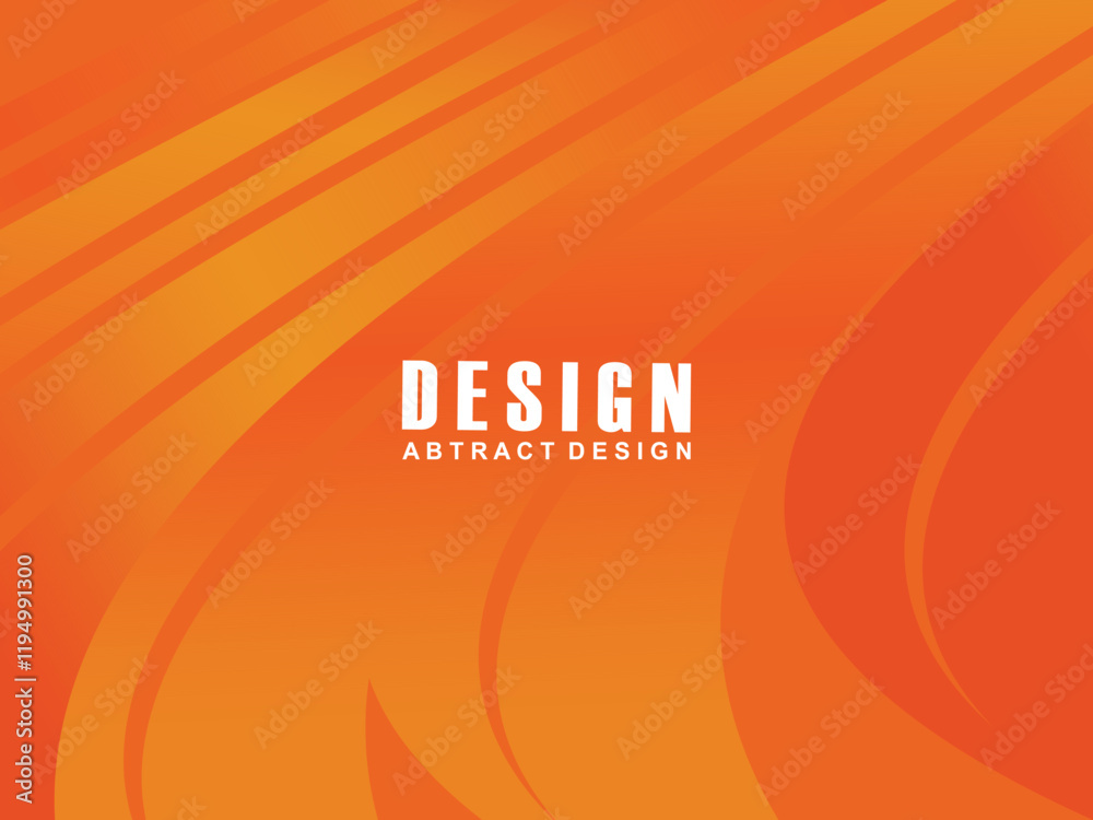 Fototapete abstract modern orange gradient wave background overlapping text space. modern concept. vector illus