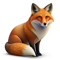 Obraz premium red fox isolated on white