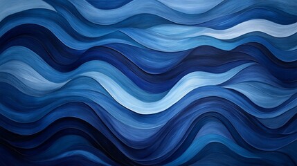 Wavy, flowing lines in varying shades of blue, mimicking a water ripple effect.
