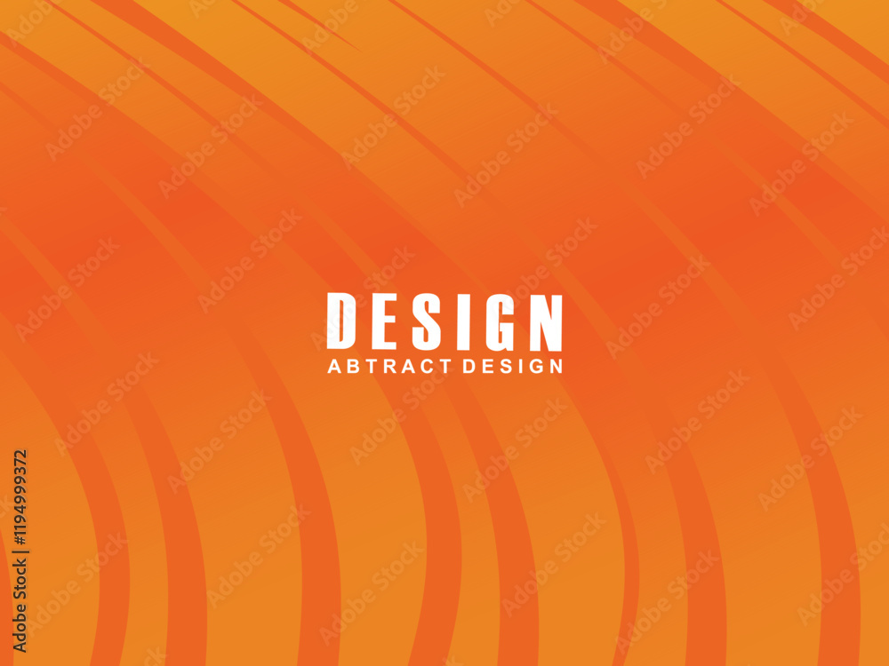 Fototapete abstract modern orange gradient wave background overlapping text space. modern concept. vector illus