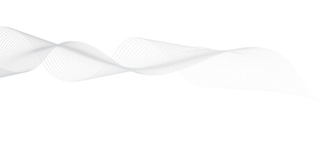 Obraz premium abstract Grey wave line background on white background.