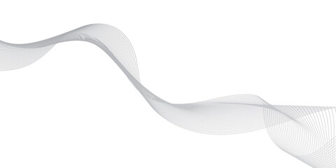 abstract Grey wave line background on white background.