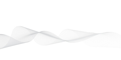 abstract Grey wave line background on white background.