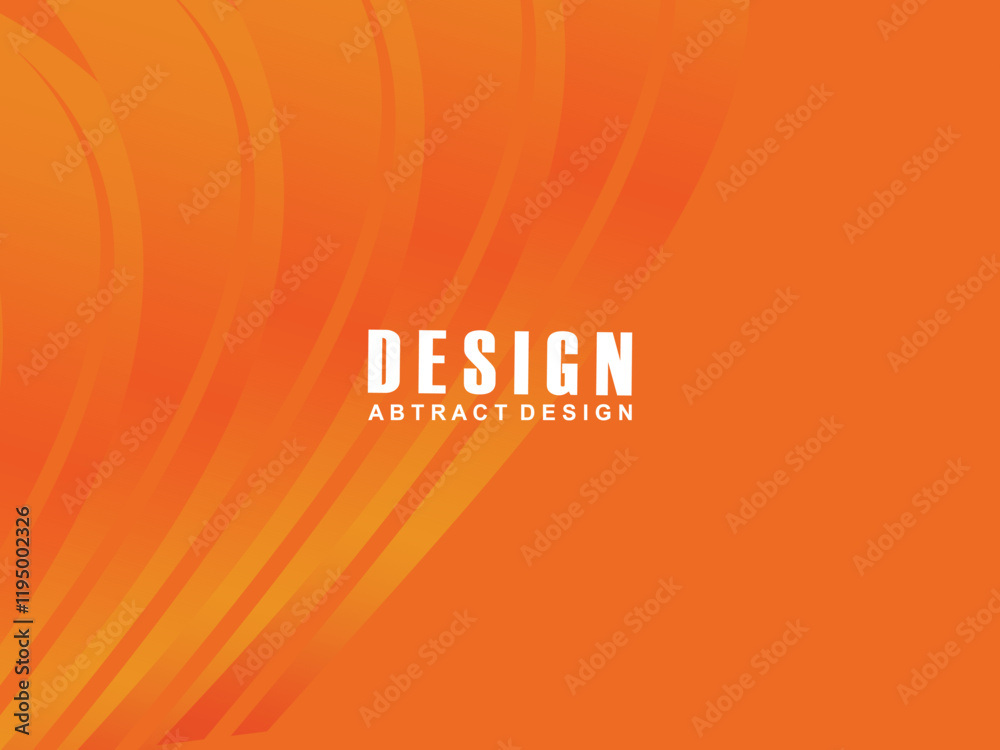 Fototapete abstract modern orange gradient wave background overlapping text space. modern concept. vector illus