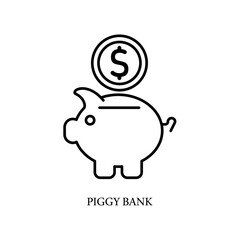 Icon a PIGGY BANK, isolated against a clean background.
