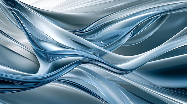 A futuristic platinum blue design with sleek lines and digital elements, perfect for high-tech environments.