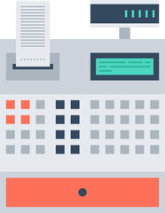 checkout flat vector web icon