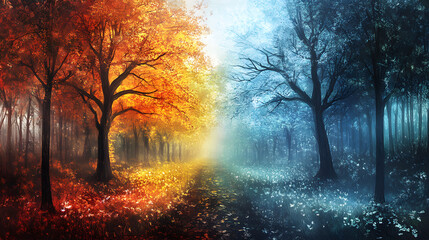 two deffernt weather in pic 