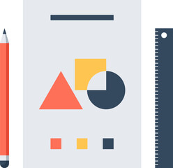 sketching flat vector web icon