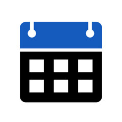 Calendar icon on transparent background