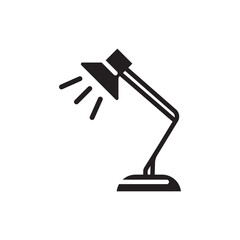 Desk lamp icon isolated on white background