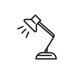 Desk lamp icon isolated on white background