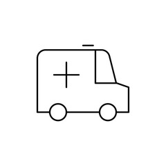 Ambulance icon Thin line vector