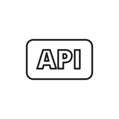 API icon Thin line vector