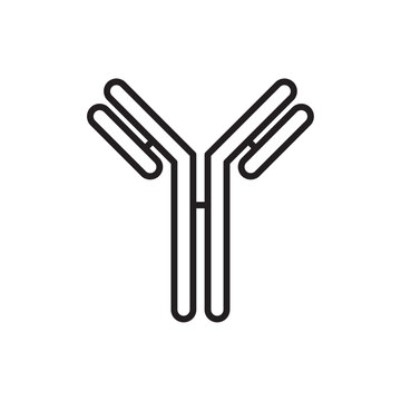 Antibody icon Thin line vector