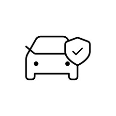 Auto insurance icon Thin line vector