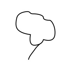 Brain icon Thin line vector