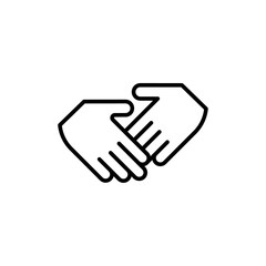 Obraz premium Business deal icon Thin line vector