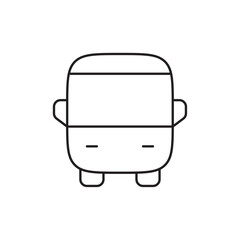 Bus icon Thin line vector