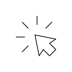 Click icon Thin line vector