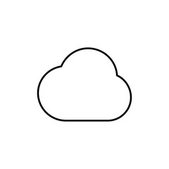 Cloud icon Thin line vector