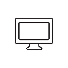 Computer icon Thin line vector