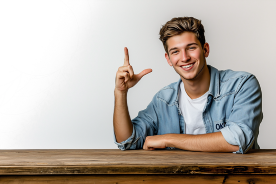 man pointing at something