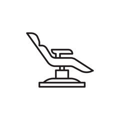 Dentist chair icon Thin line vector