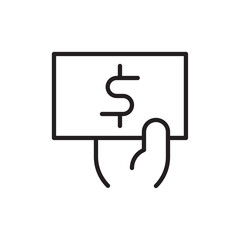 Donations icon Thin line vector