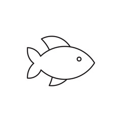 Fish icon Thin line vector