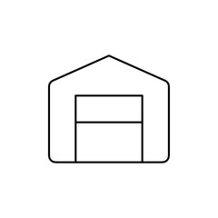 Garage icon Thin line vector