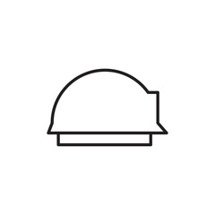 Hard hat icon Thin line vector
