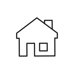 Home icon Thin line vector